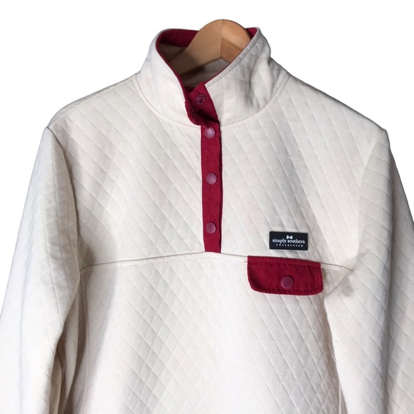 Size Large Simply Southern Quarter T Snap Pullover Layer Jacket Top Sweatshirt - Picture 2 of 10